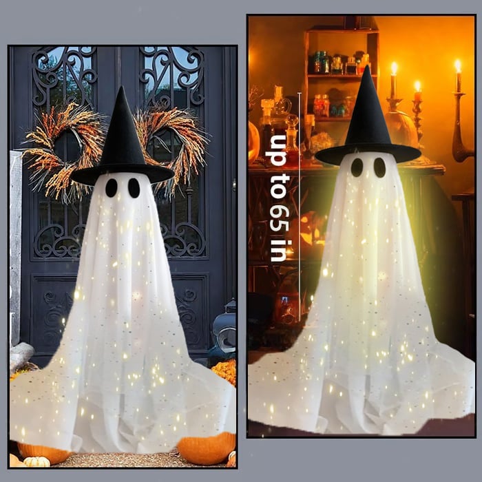 🔥2025 New Flash Upgrade 🌠 - 65" Giant Glittering Ghost 👻✨