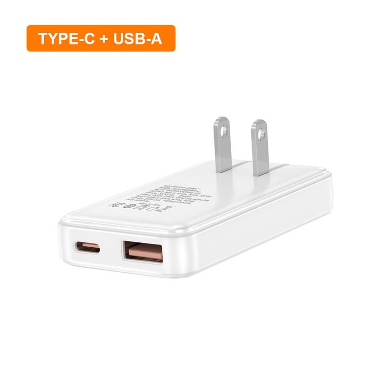 🔥Hot Sale 49% off🌟2-in-1 Pocket GaN Ultra-thin Charger Plug for iPhone 17 USB C,Travel Essentials Brick Multiport,Lightening+ Type C ,30W Fast Charging Foldable Block for iPhone 17 Pro/16/15/14/13,iPad,Galaxy