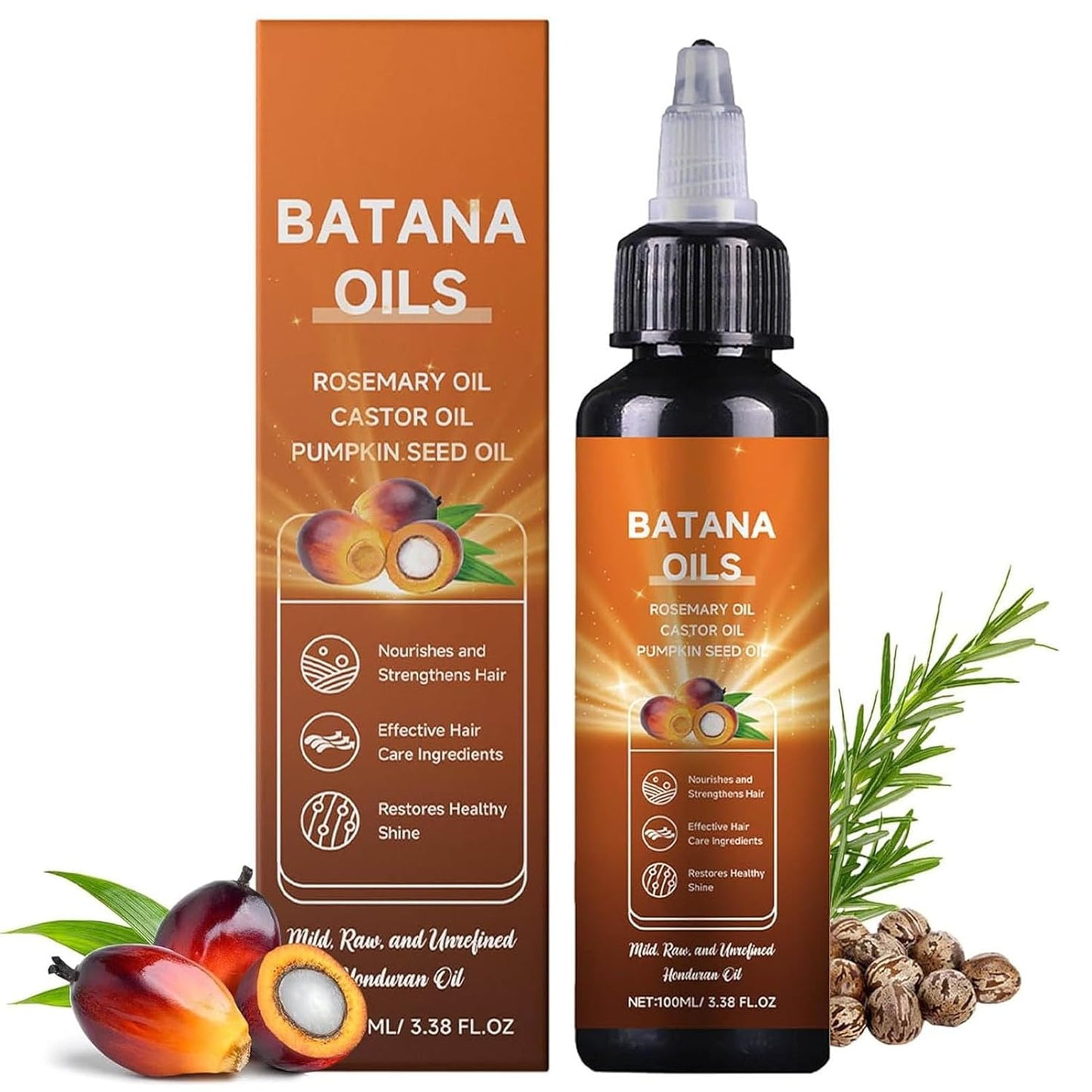 🔥HOT SALE 50% OFF🔥 Natural Batana Hair Revival Formul, 4-in-1 Liquid Batana Oil