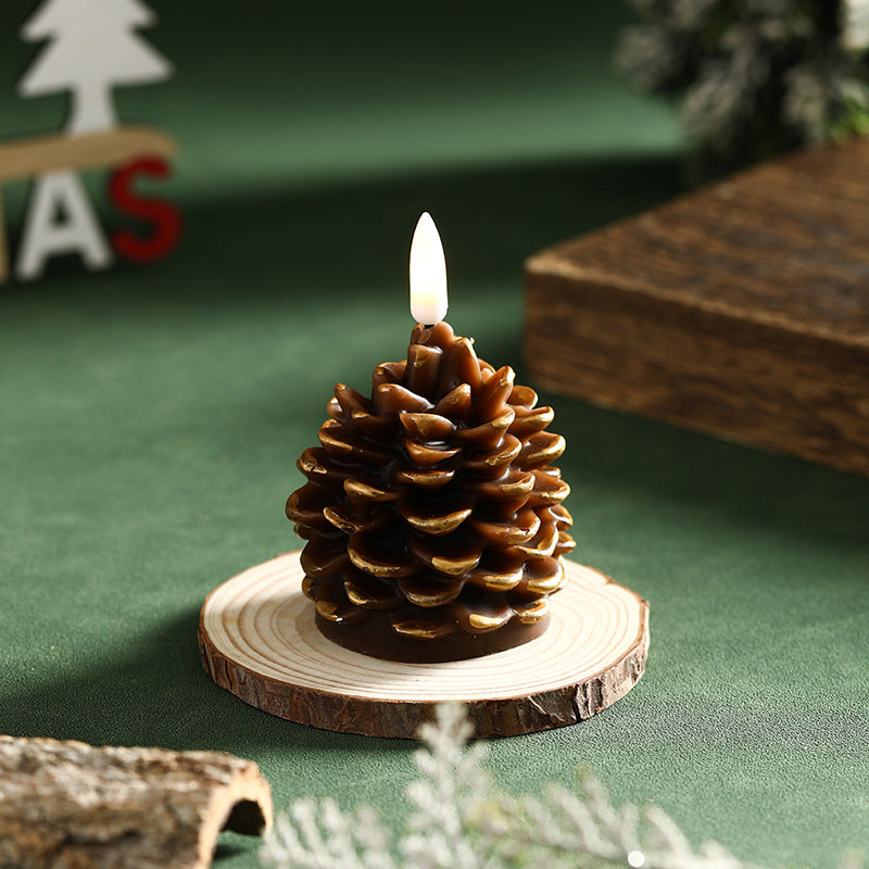 🎄Flameless Pinecone Candles Battery Operated