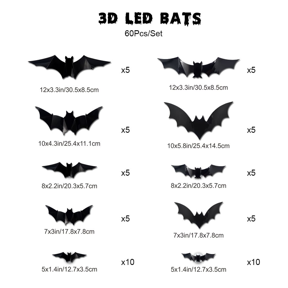 🎁3D Bat Design LED Decoration