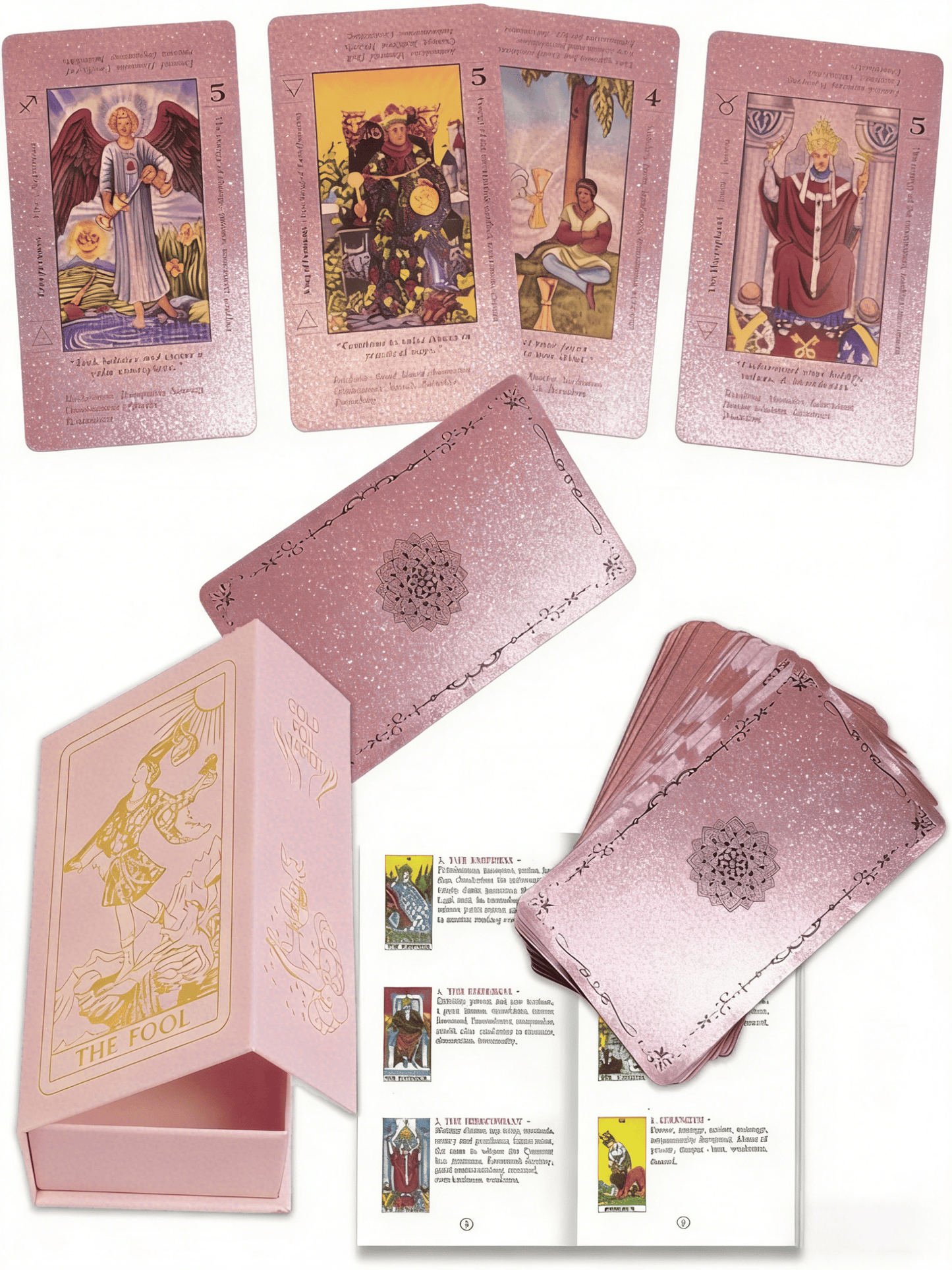 🔥Witchy Cauldron Rose Gold Tarot Cards with Guide Book