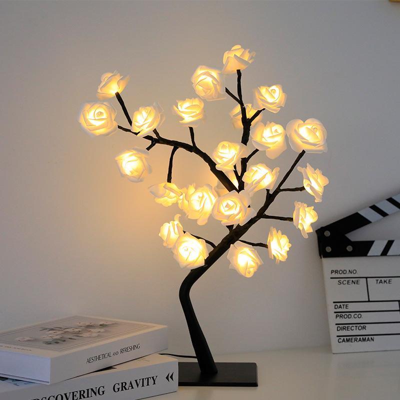 Rose Pattern Tree-Shaped Decorative Night Light