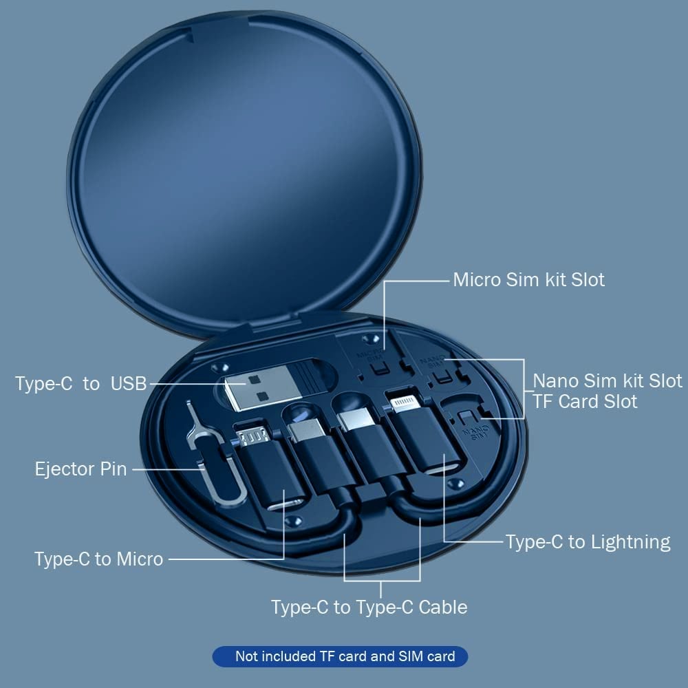 🔥9 in 1 Charging Cable Kit with Adapters & SIM Tool