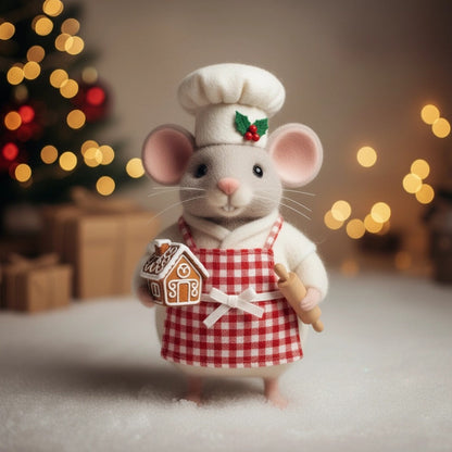🏆Flash Sale 60% OFF - 🧑‍🎄🐭Handmade Needle Felt Christmas Mouse
