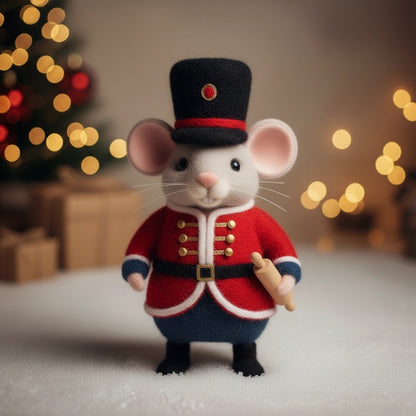 🏆Flash Sale 60% OFF - 🧑‍🎄🐭Handmade Needle Felt Christmas Mouse