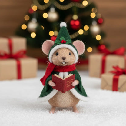 🏆Flash Sale 60% OFF - 🧑‍🎄🐭Handmade Needle Felt Christmas Mouse
