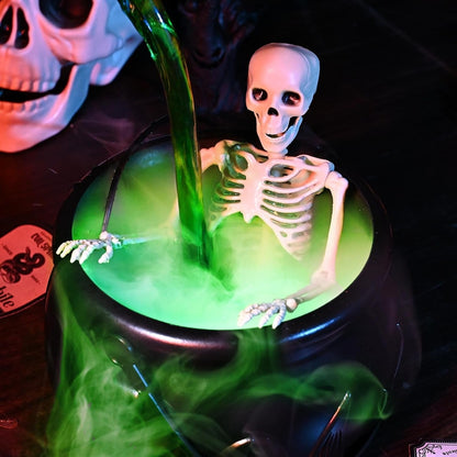 💀Halloween Cauldron Decor with Magic Floating Potion Bottles and Diffuser