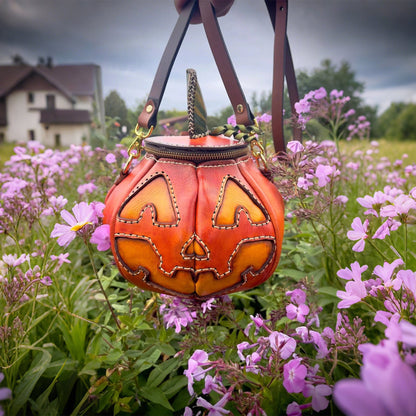 🔥Last Day 70% OFF - 🎃The Great Purely handmade leather Pumpkin Bag(✨Same as in the video)
