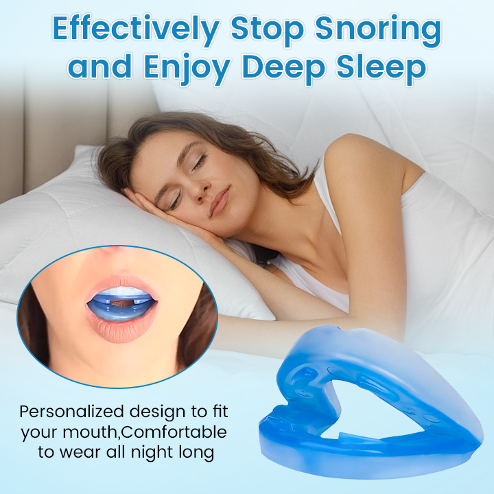 🌙 SILENT NIGHTS, STRONG TEETH! 🦷 Anti-Snoring Guard 🔵✨