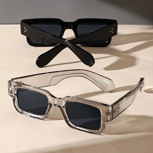 2-Pack Retro Square Fashion Anti-Glare Sunglasses