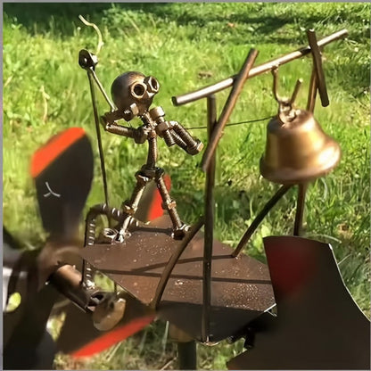 Handmade Metal Rock Band Windmill🎁(Includes a 70cm bracket)