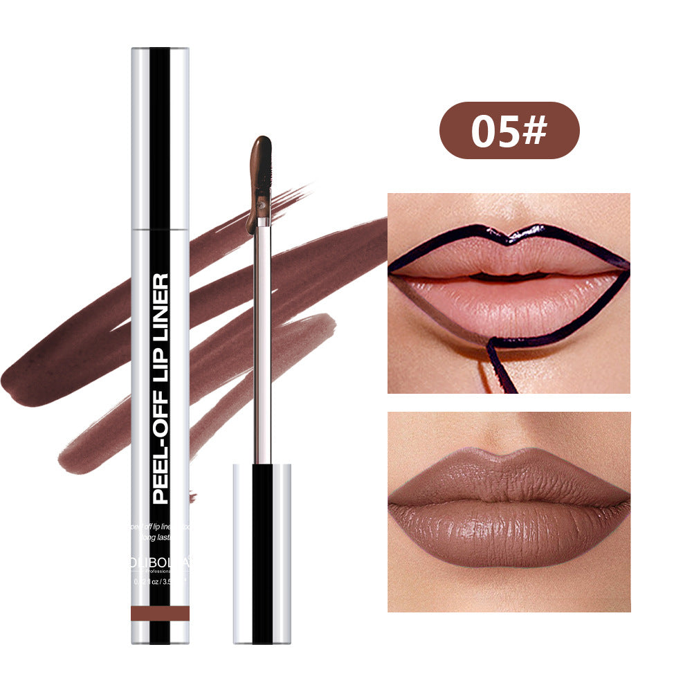 4Pcs Peel Off Lip Liner Stain Set Waterproof Nude Matte Lip Tint