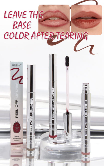 4Pcs Peel Off Lip Liner Stain Set Waterproof Nude Matte Lip Tint