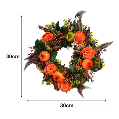 💖Fall Peony And Pumpkin Wreath - Year Round Wreath