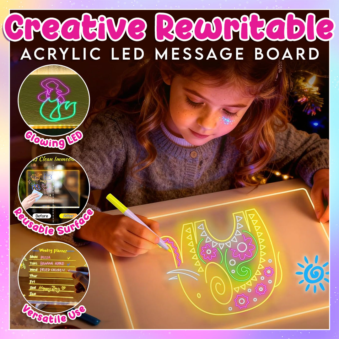 🎁Creative Rewritable Acrylic LED Message Board 🎨
