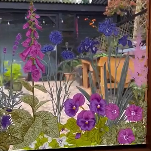 Last Day 50% OFF🔥 Colorful Floral Bouquet Window Sticker (Cut To Size Freely)