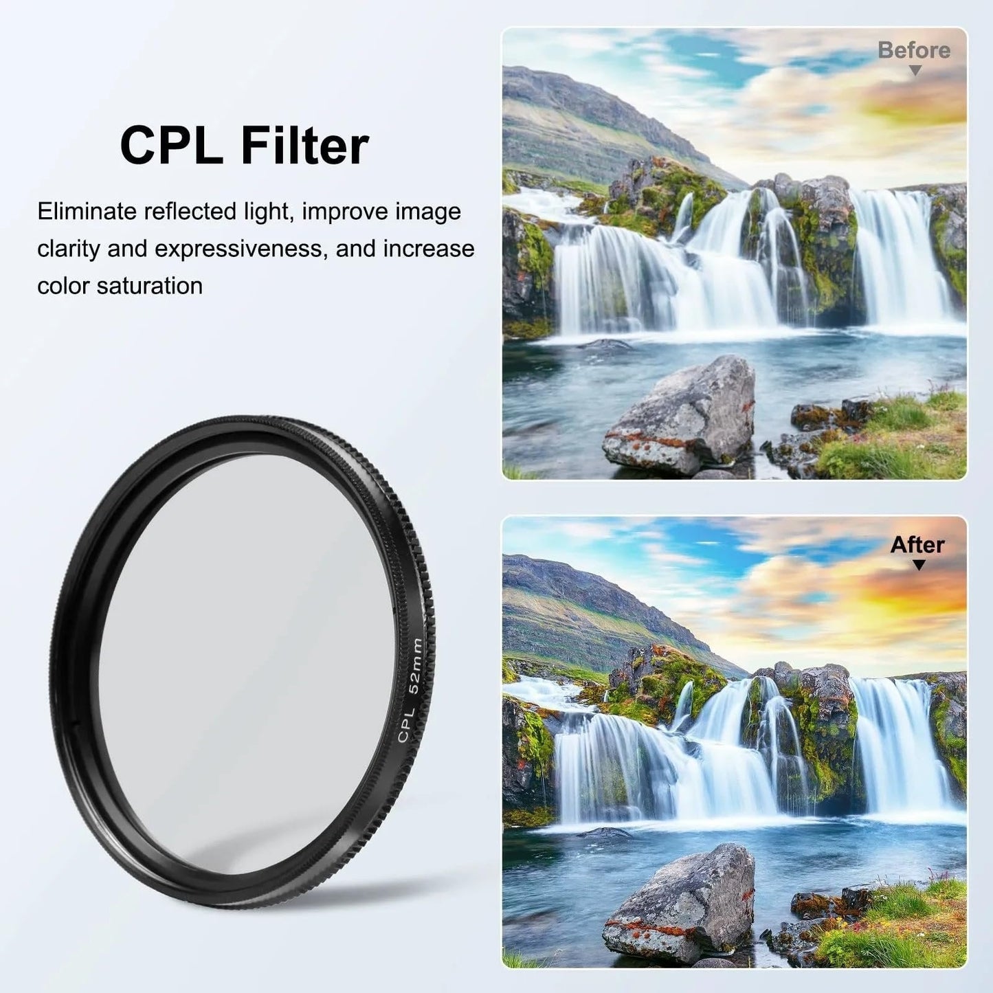 📸 52mm CPL Polarized Lens for Smartphones