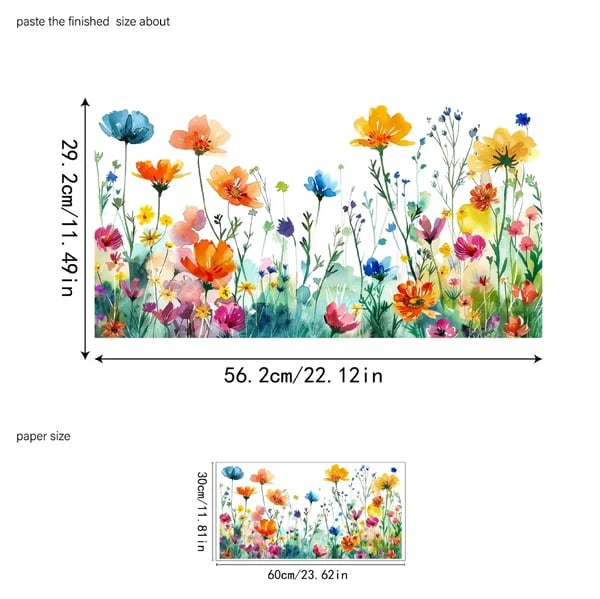 Last Day 50% OFF🔥 Colorful Floral Bouquet Window Sticker (Cut To Size Freely)