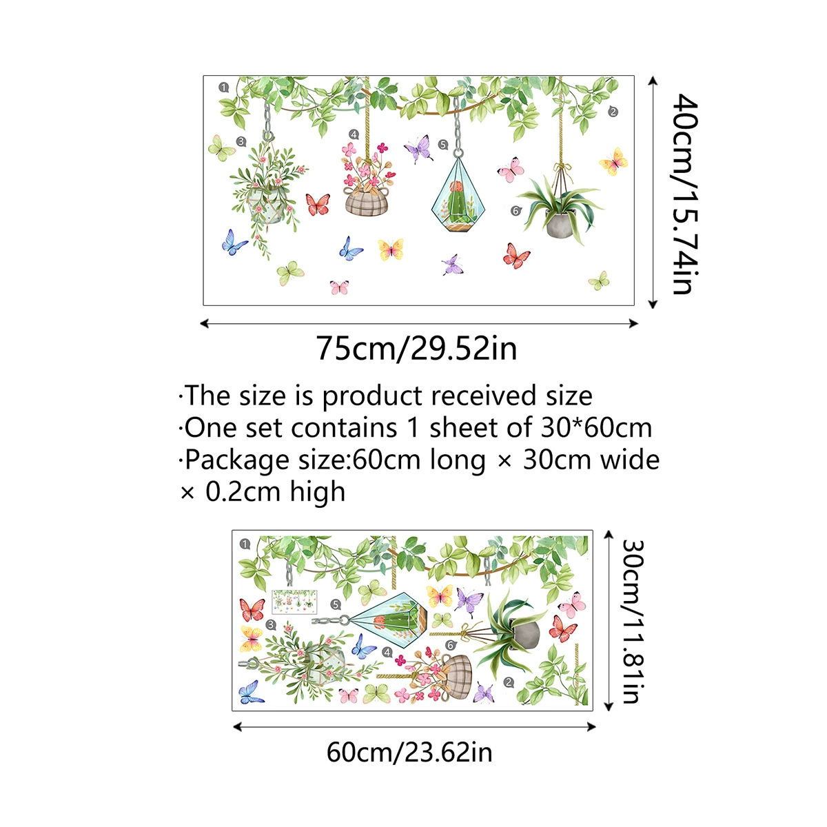 Last Day 50% OFF🔥 Colorful Floral Bouquet Window Sticker (Cut To Size Freely)