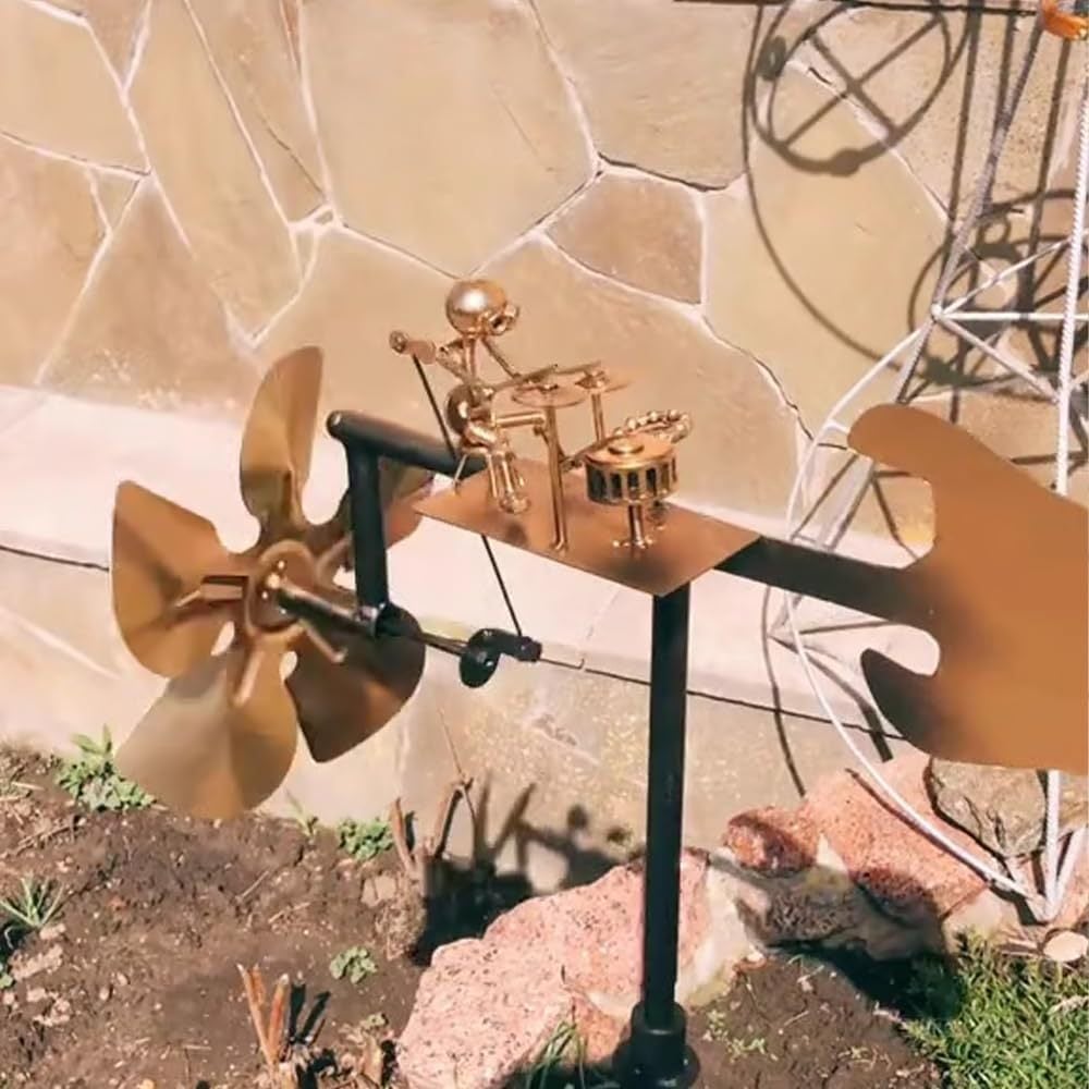 Handmade Metal Rock Band Windmill🎁(Includes a 70cm bracket)