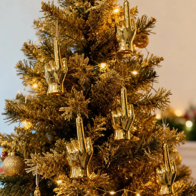 Christmas Middle Finger Decoration