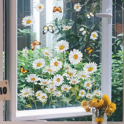 Last Day 50% OFF🔥 Colorful Floral Bouquet Window Sticker (Cut To Size Freely)