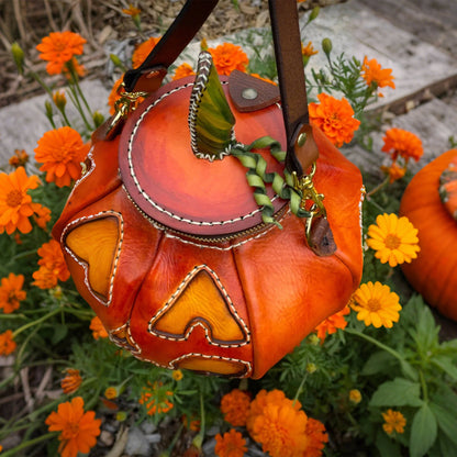 🔥Last Day 70% OFF - 🎃The Great Purely handmade leather Pumpkin Bag(✨Same as in the video)
