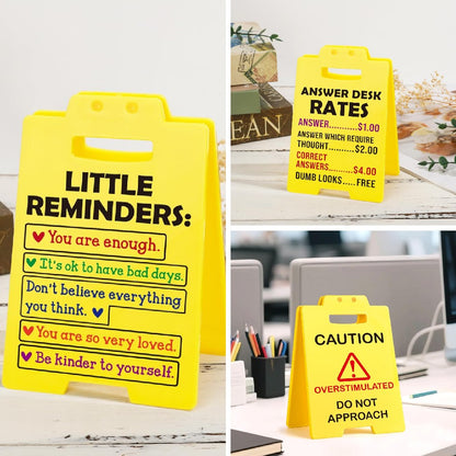 Mini Caution Desk Signs
