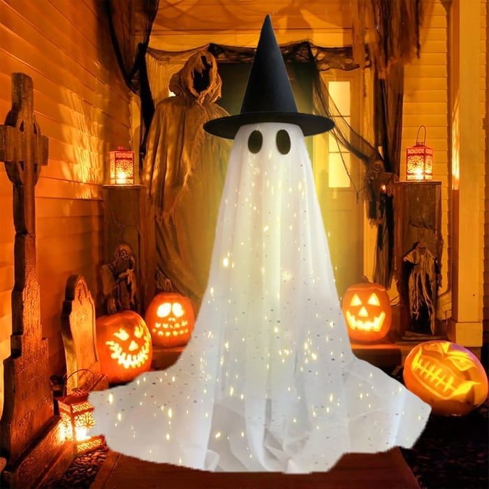 🔥2025 New Flash Upgrade 🌠 - 65" Giant Glittering Ghost 👻✨