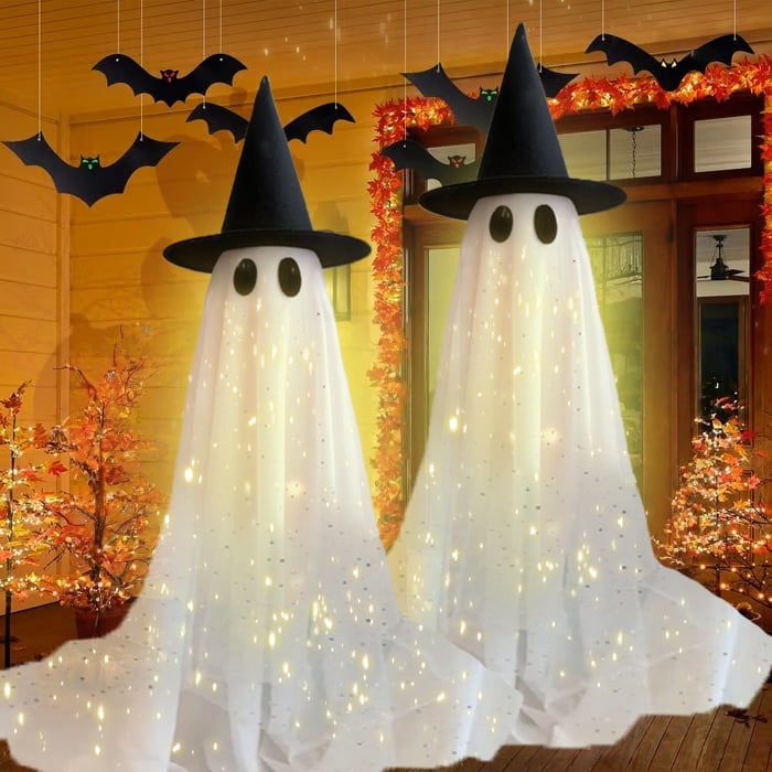 🔥2025 New Flash Upgrade 🌠 - 65" Giant Glittering Ghost 👻✨