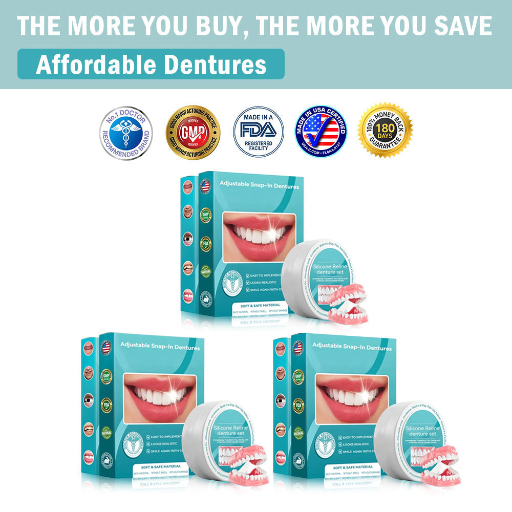 🦷 Silicone Reline Denture Set (⏰Limited Time 80% Off - Last 30 Minutes ⏰)