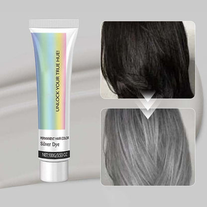 🎁 2-in-1 Natural Essence Extract Silver Hair Dye