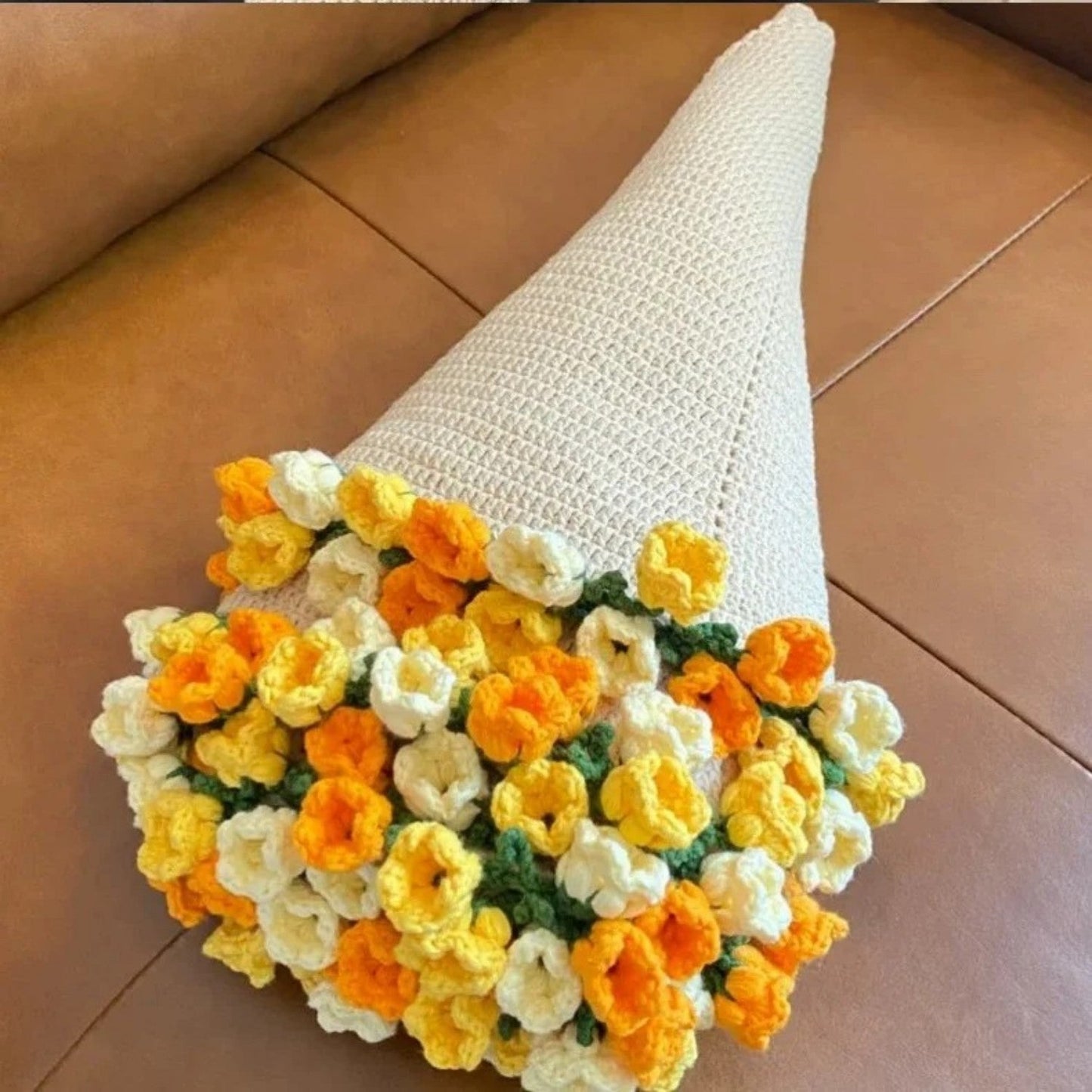 🎁 Hand-Knitted Rose Blanket DIY Kit & Ready-Made Gift