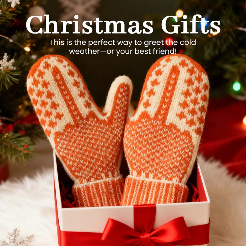 🎅 The "Naughty List" Mittens | Cozy Knit with a Hidden Attitude 🖕✨