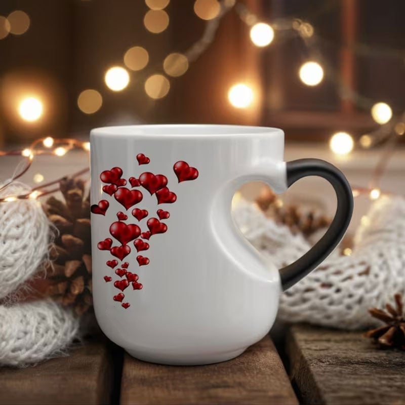 🔥Last Day 49% OFF ❤️Heart-shaped Color-changing Ceramic Mug