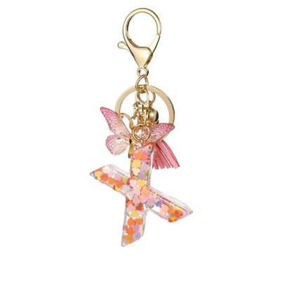🔥Butterfly Letter Keychain Tassel Design Vibrant Durable Lightweight Gift
