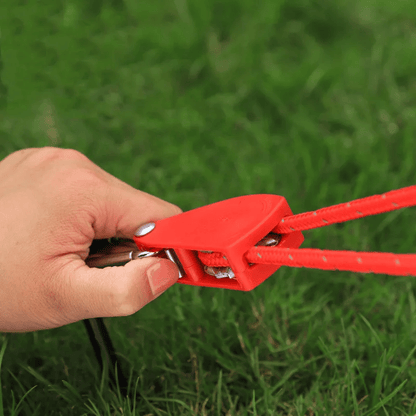💥Outdoor Windproof RopeCamping Wind Rope Pulley Tie Down Strap with Carabiner, 4M Durable Nylon Rope💥