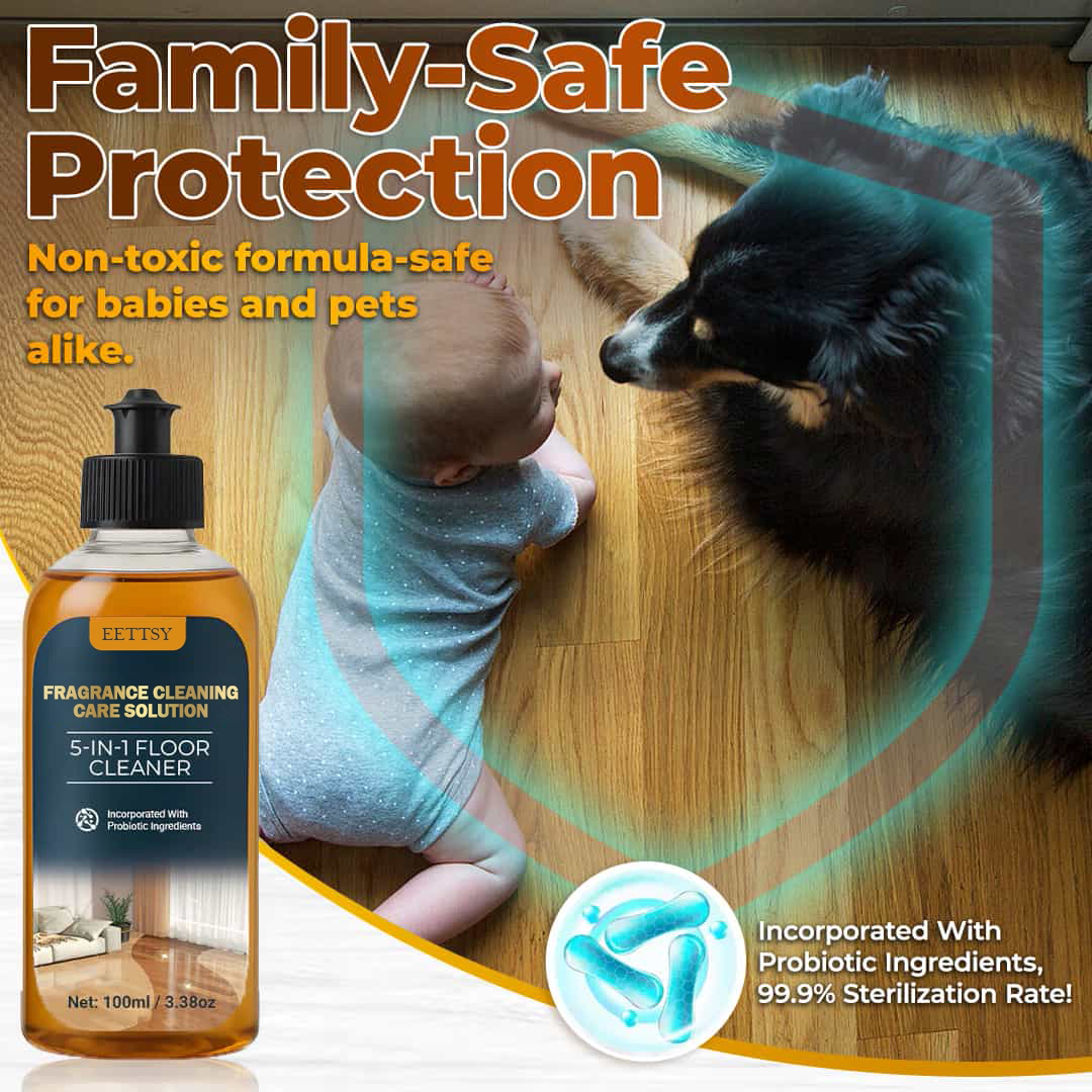 5-in-1 Floor Cleaner - Fast-Drying, Antibacterial, and Eco-Friendly Solution