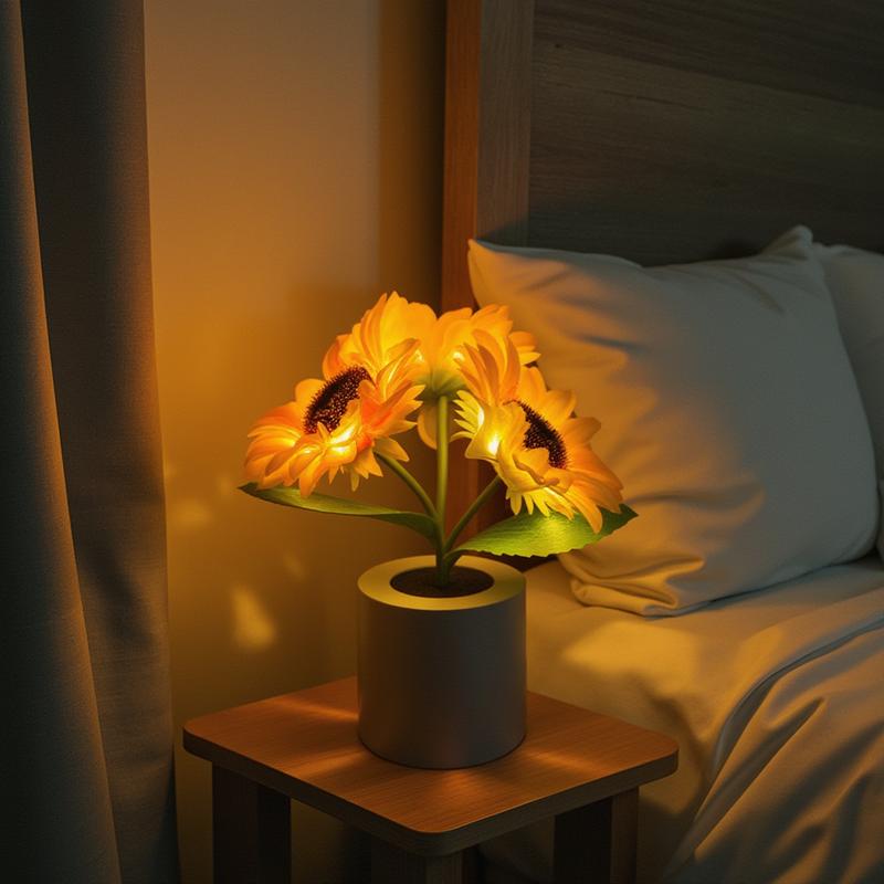 Sunflower Decorative Lighting Gift LDE Table Lamp