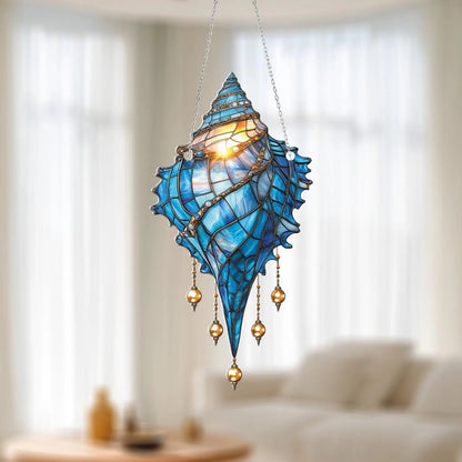 Marine Life Imitation Stained Glass Suncatcher