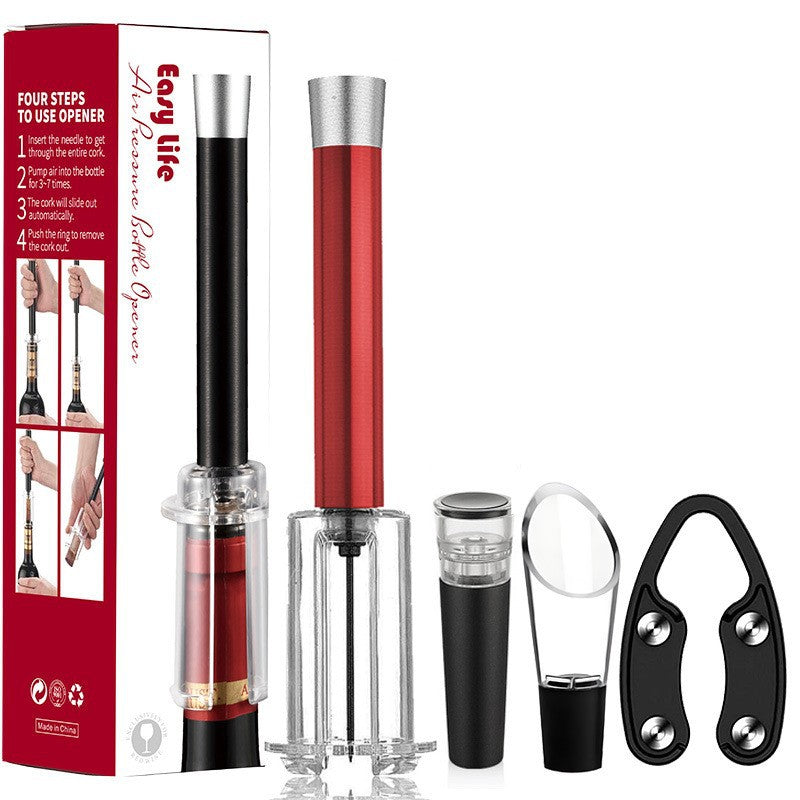 🍷Air Pump Wine Opener Set – 4-Piece Wino On-The-Go Set