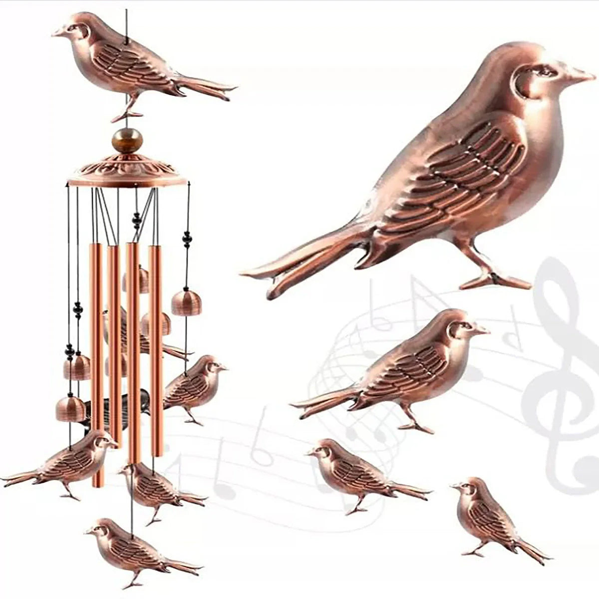 🎁 Pure Hand-made Copper Wind Chimes