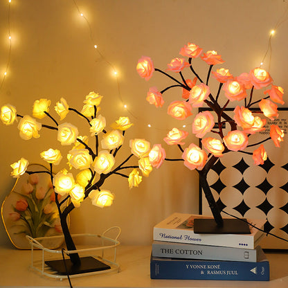 Rose Pattern Tree-Shaped Decorative Night Light