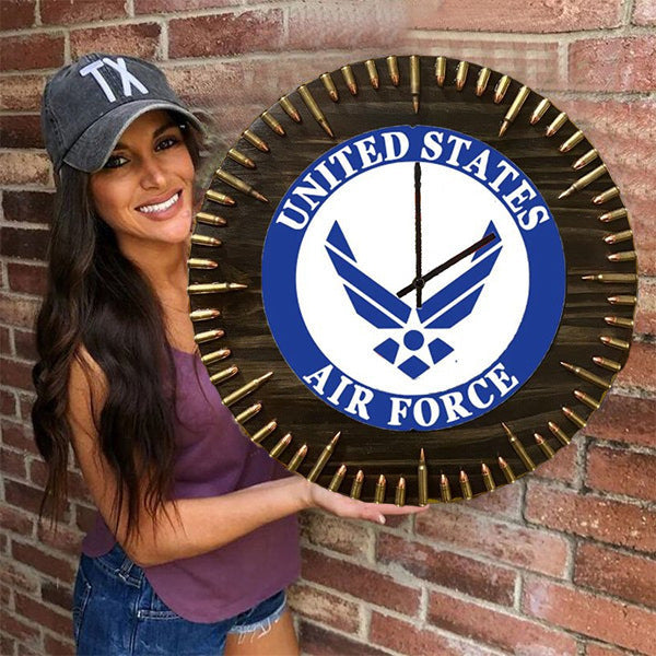 🔥🎁 Handmade Patriotic American Flag Clock — Perfect Gift for Veterans & Patriots