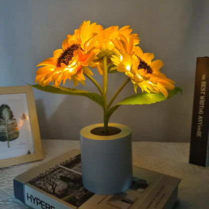 Sunflower Decorative Lighting Gift LDE Table Lamp