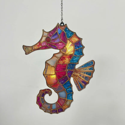 Marine Life Imitation Stained Glass Suncatcher