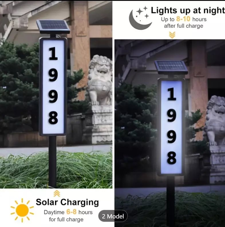 🎁49%OFF- 🌞Solar Address Sign - 🚚Make you never miss a delivery again