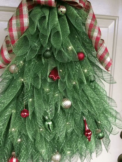 Handmade Christmas Tree Wreath for Front Door