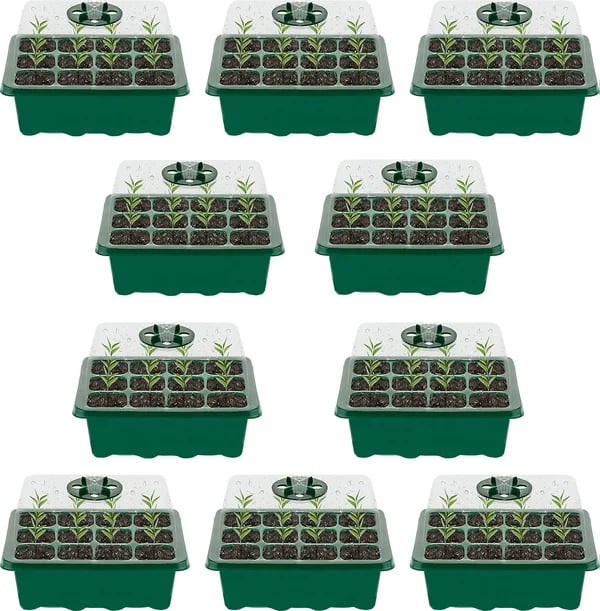 Last day Only $4.33 each - Adjustable Humidity Seed Starter Trays